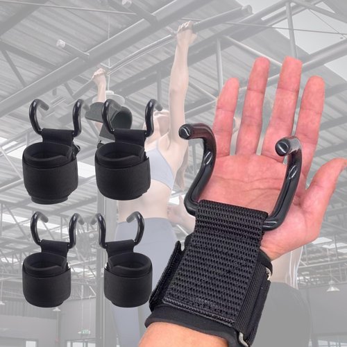 HUANGGG Pull Up Gym Workout Fitness Training Wrist Wrap Weight Lifting Hook Nonslip Padding Powerlifting Wrist Grip