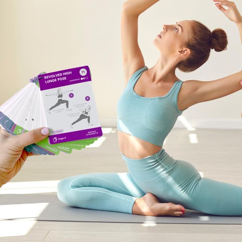 Arena Strength Yoga Asana Cards | Yoga Card Deck I | Yoga Workout Cards | Yoga Pose Cards | Yoga Teaching Accessories | Yoga Accessories