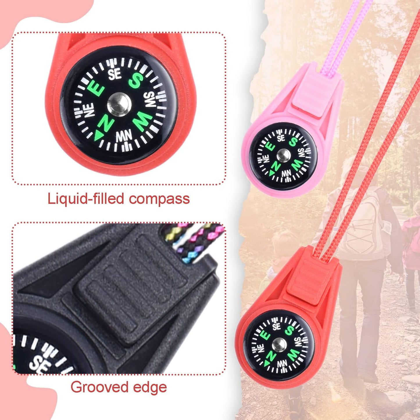 25 Pack Compass for Kids Bulk,Childrens Mini Compasses for Classroom,Boy Scout Compass Party Favor Pocket,Hiking and Survival