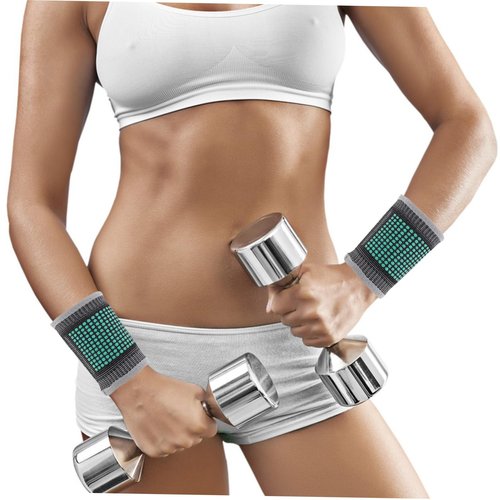 OUNONA 1 Pair Self Heating Graphene Wrist Guards for Sports Support for Men Women Breathable Comfortable Design for Basketball Yoga Fitness and More