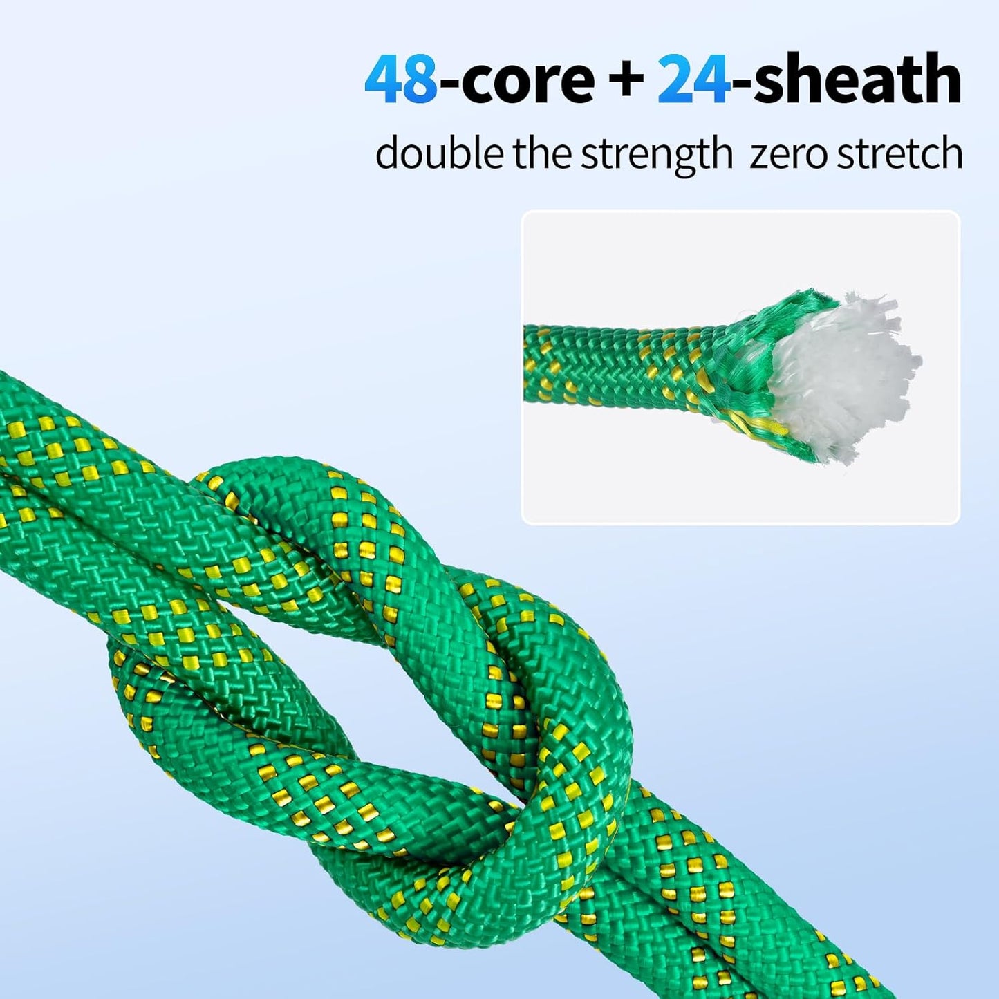 150Ft 1/2 Inch Heavy Duty Climbing Rope - for Tree Swing, Pulling, Outdoor & Gym Use (Red)