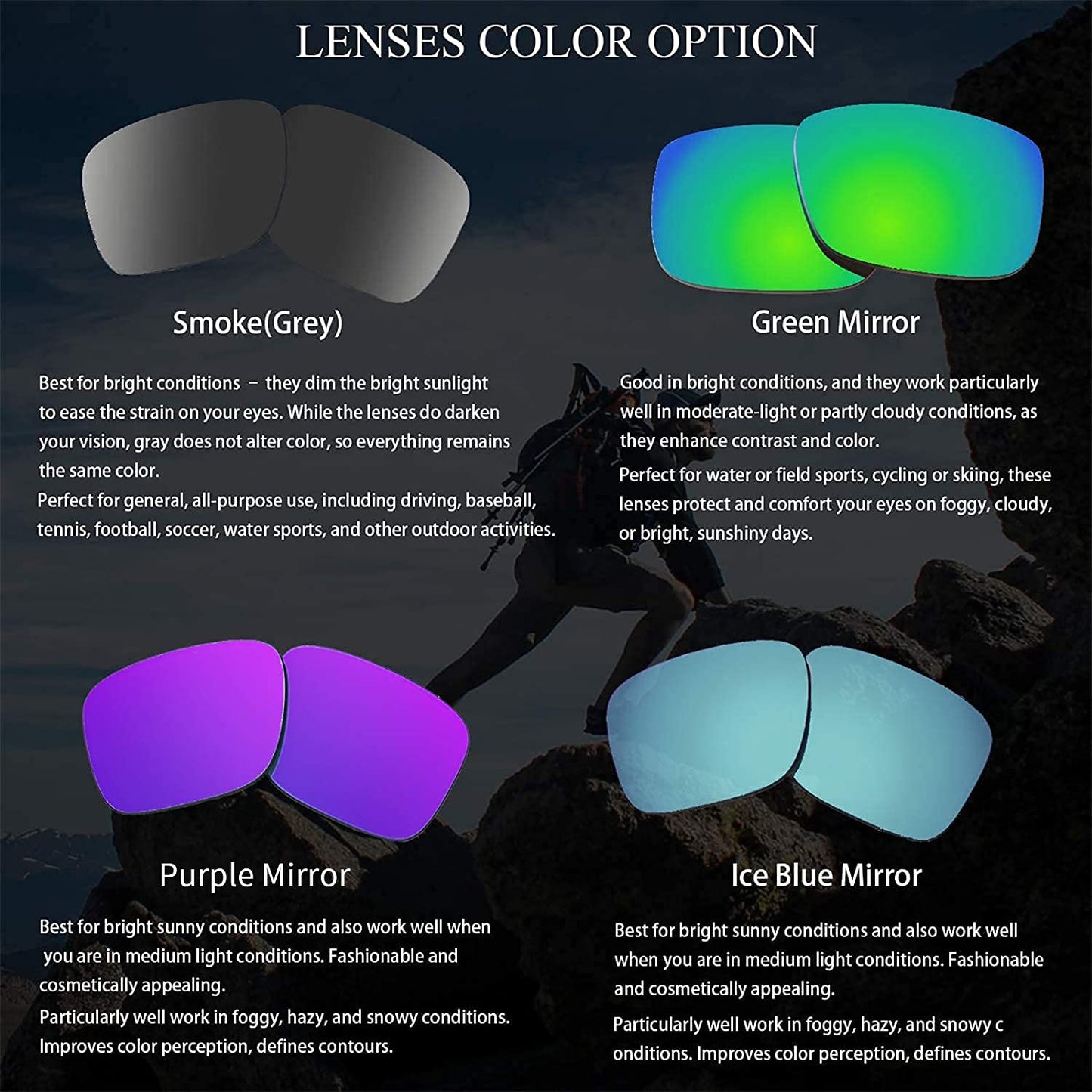 DEAFRAIN Polarized Sports Sunglasses for Men Women Cycling Running Fishing Driving Baseball Athletic Glasses UV Protection