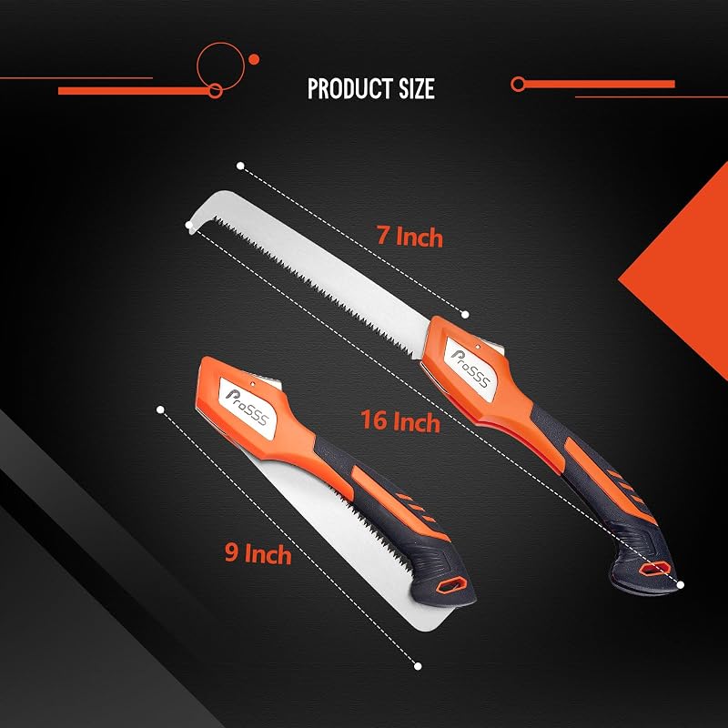 ProSSS 7-Inch Folding Hunting Saw with Replaceable 65Mn Blade – Folding Bone Meat Saw