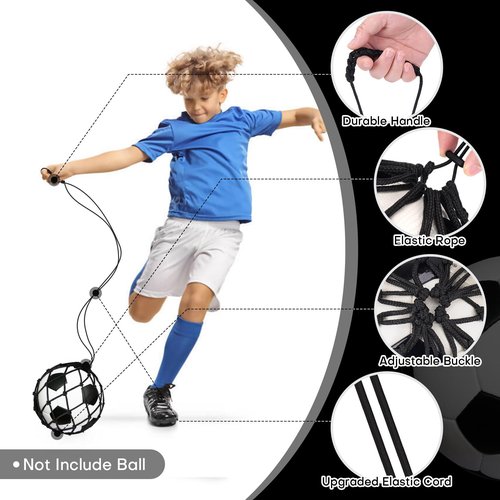 Rolitwils Soccer Kick Trainer 2 Psc with Return Net - Football Training Equipment for Boys & Girls