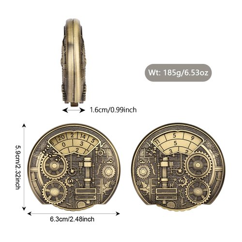Spinner DND Dice Set, 7-in-1 Fingertip Gyro Metallic DND Dice, DND Starter Set, Dungeon Gears Dice Spinner for DND Dice Set, D&D Gifts with Gift Box, Role Playing Game Board Game Accessories, Bronze
