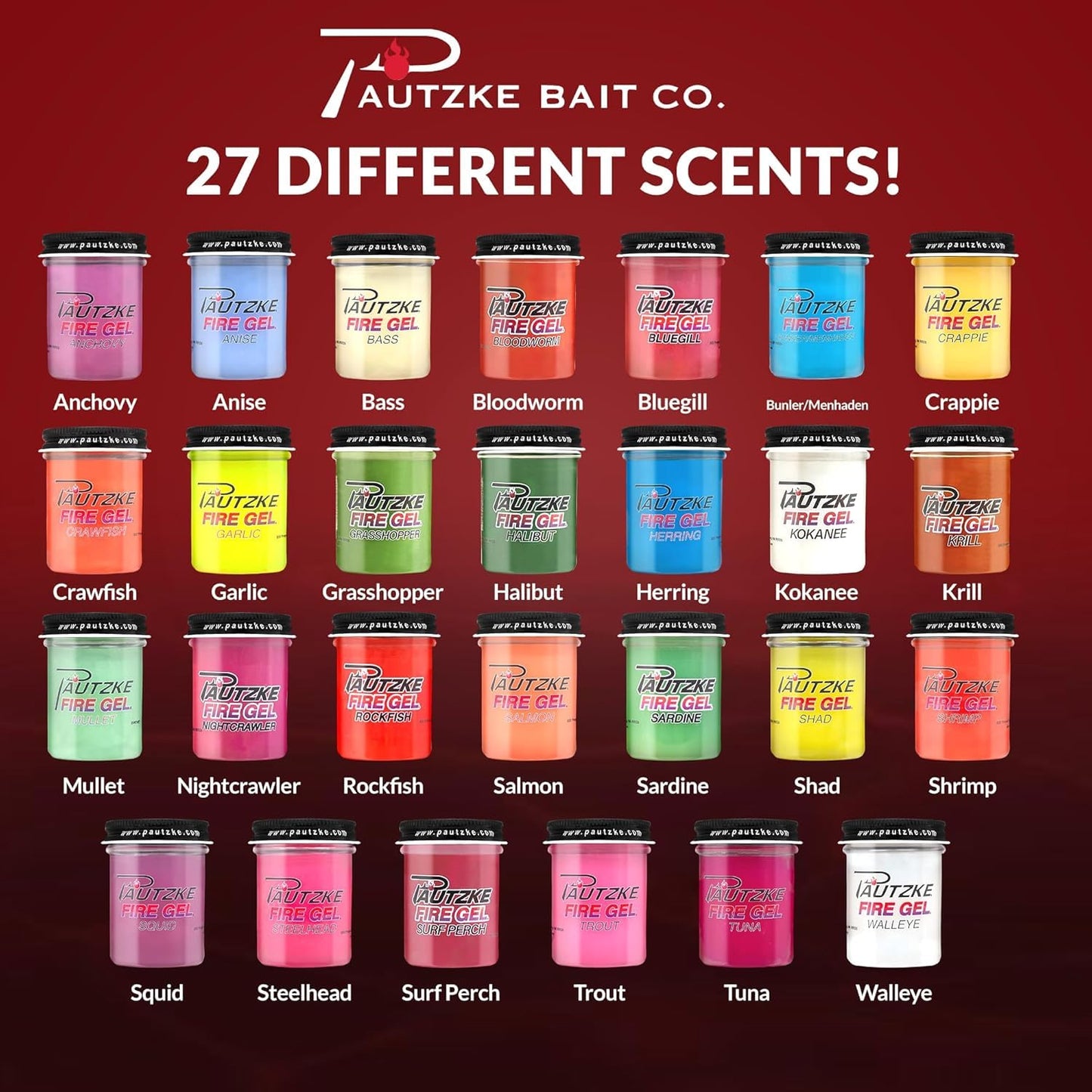 Pautzke Fishing Scent Attractant Fire Gel Bait, Bass , 1.75 OZ