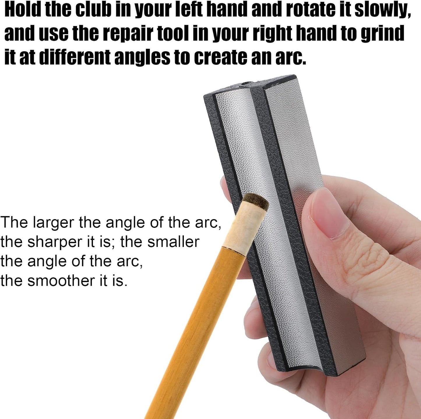 2pcs Pool Cue Tip Shaper, Pool Stick Tip Repair Tool Multifunctional Cue Tips Replacement Kit Ideal Billiards Accessories for Every Billiards Enthusiasts