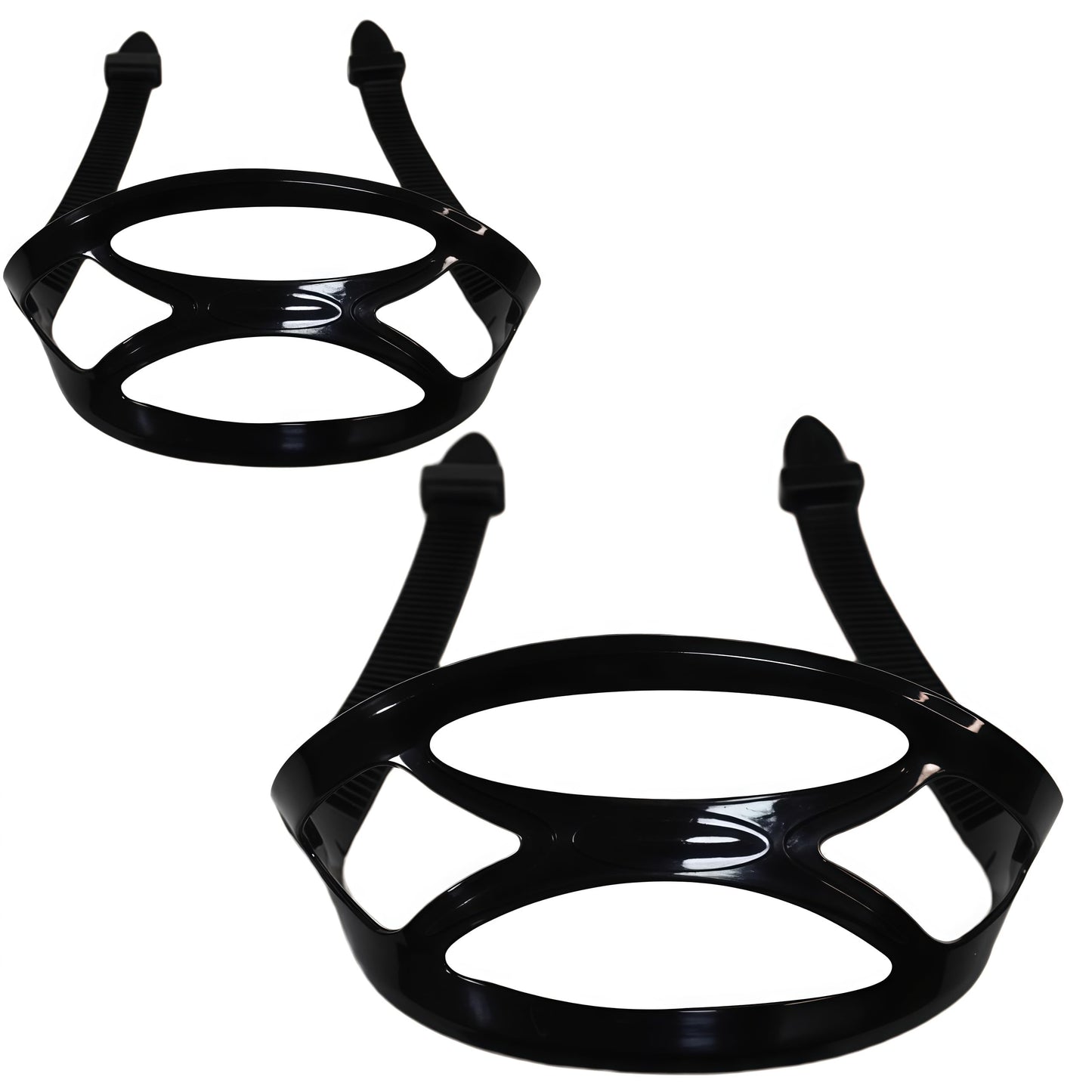 2PCS Silicone Replacement Universal Dive Scuba Mask Strap Swimming Goggles Strap for Diving Swimming Snorkeling Accessories For Diving Swim Snorkel(BLACK)