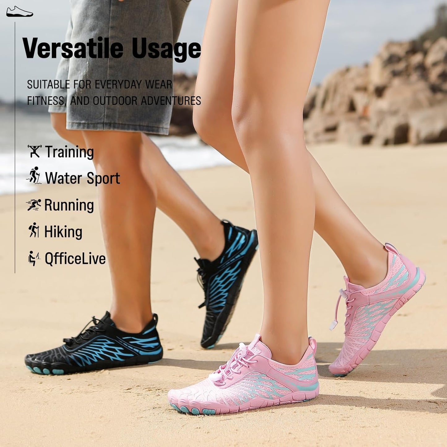 2025 New Barefoot Shoes for Women Mens,Hike Barefoot Shoes Womens Footwear,Comfortable & Non-Slip Barefoot Vitality Shoe Women's Athletic Footwear,Wide Toe Box Water Shoe for Women Men