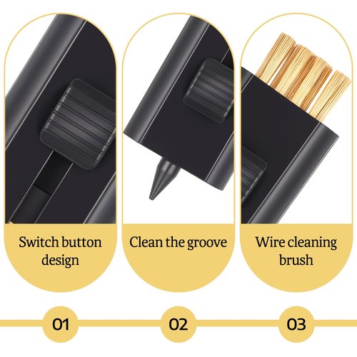4Pcs Pocket Golf Club Brush Retractable Golf Wire Cleaner Brush Double-Sided Golfs Cleaning Brushes Tool Portable Golfs Club Bag Accessory for Men Women Golfer, Black