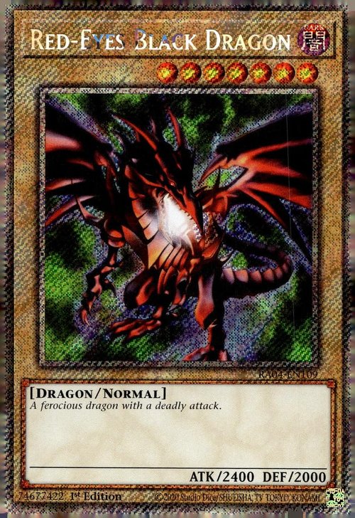 Red-Eyes Black Dragon (4th Art) (Platinum Secret Rare) - RA04-EN109 - Platinum Secret Rare - 1st Edition