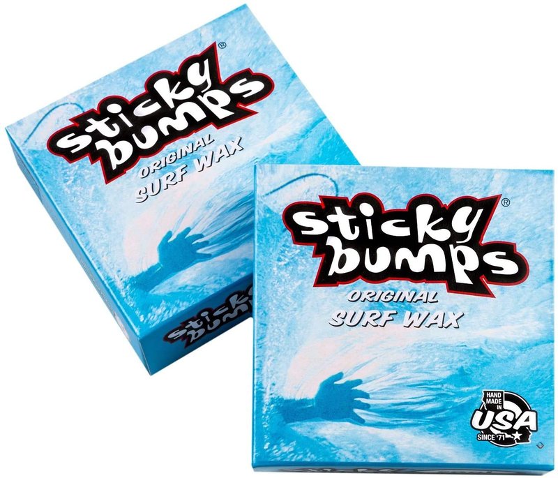 Sticky Bumps Original surf Wax Cool-Cold - 2 Pack | Long-Lasting Surfboard Wax | Great Bump Building for Surfing | Non-Toxic, Nature-Safe | for Surfboard surf Wax Temps 69°F / 20°C & Below.