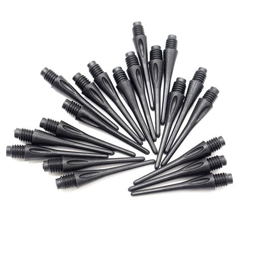 ROOBEEO 2BA Thread Plastic Tip Dart Points 300 Pack Soft Dart Tips Replacement Dart Accessories-Black