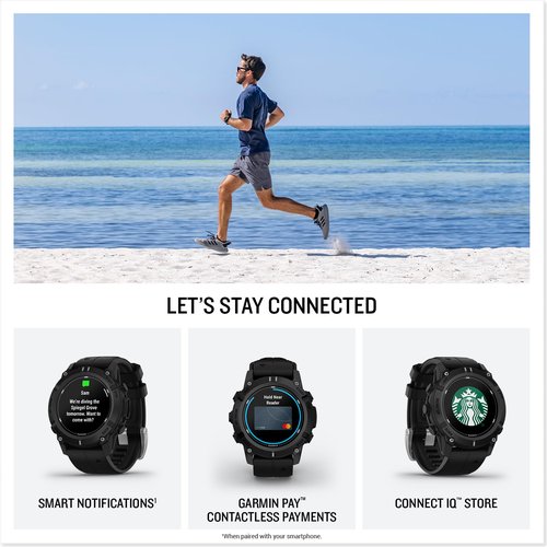 Garmin® Descent™ G2, Watch-Style Dive Computer, Bright AMOLED Display, Multiple Dive Modes, Health and Wellness Features, Black with Black Band