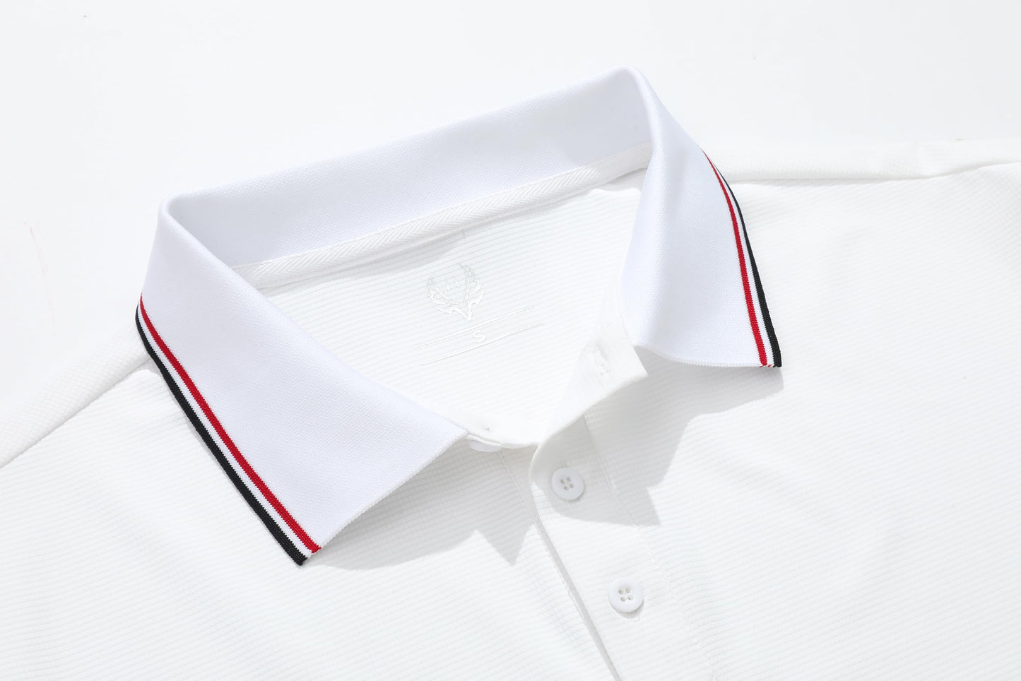 KAOKLRNI Men's Breathable Active Polo Shirts for Golf Quickly-Dry Performance Casual Wear Short Sleeve Tee White