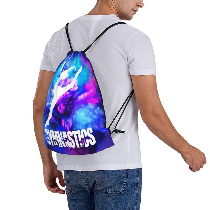 Braytow Gymnastics Drawstring Backpack Light Gym String Bag Pink Water Resistant Sackpack Sport Yoga Daypack For Womens Mens