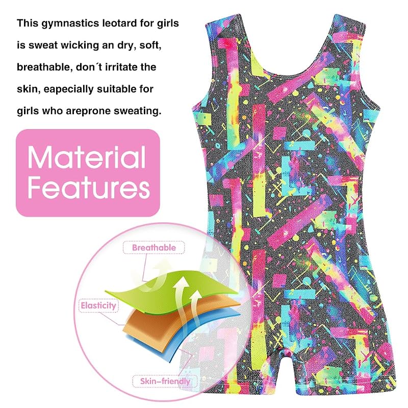 Girls Gymnastics Leotard Unitard with Shorts - 80s90s 5-6 Years (Variation of THIS listing)
