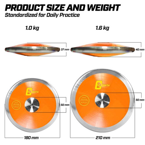 AKABIKE 2pcs Throwing Discus - Official Track and Field High Spin, Low Spin Discus for High School and College Throwers - Outdoor Practice and Competition Discus (1.0KG / 1.6KG / 2.0KG)