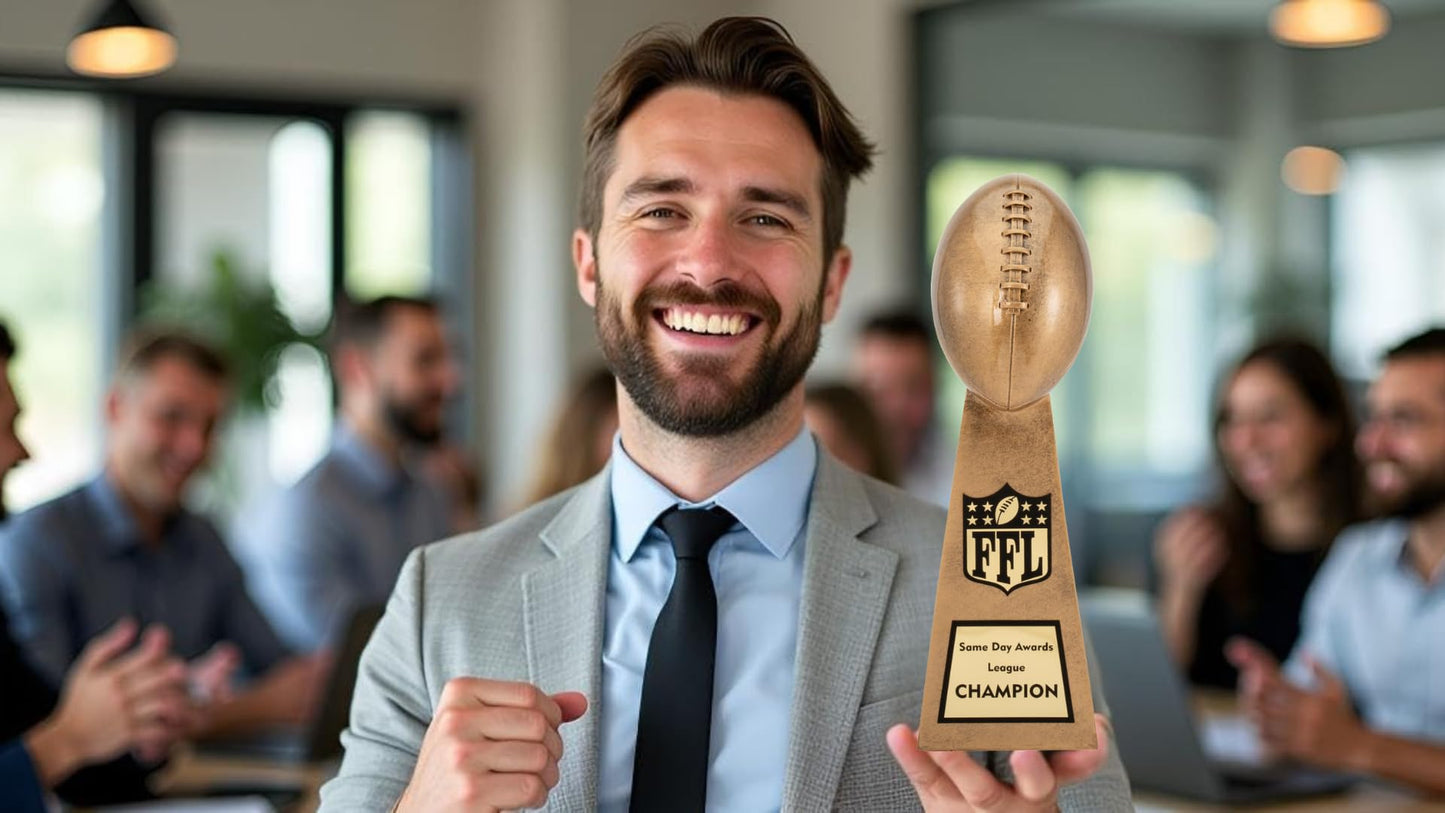 Same Day Awards Lil' Vince Gold Fantasy Football Trophy, 10.75"