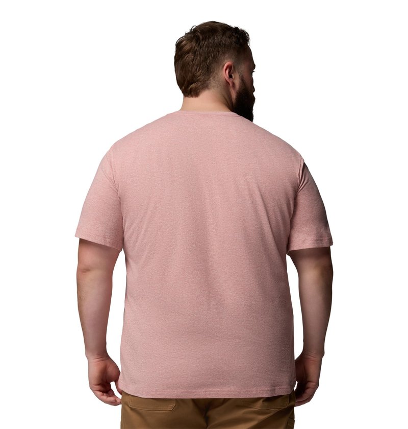 Columbia Men's Thistletown Hills Short Sleeve T-Shirt, Washed Red/Heather, X-Large Tall