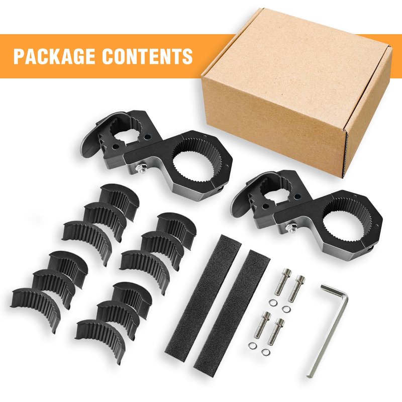 Quick Release Shovel Holder Mount Roof Rack Shovel Mounts for Trucks Off-Road Vehicles UTVs ATVs with 1" 1.5" 1.75" Bull Bars Roof Racks Roll Cages Hold 29-36mm Diameter Tools 1 Pair