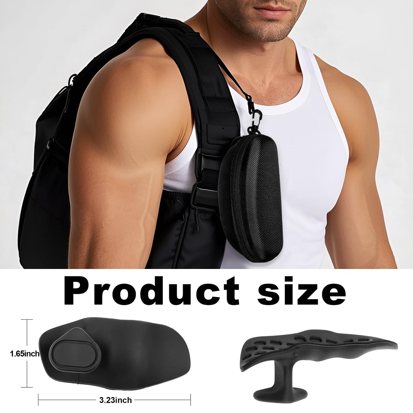 2Pcs Weight Lifting Grips for Men Women Deadlifts, Ergonomics Workout Rubber Fingerless Gym Grips, Palm Protection for Exercise Bodybuilding, Exercise, Weight Lifting, Dumbbell