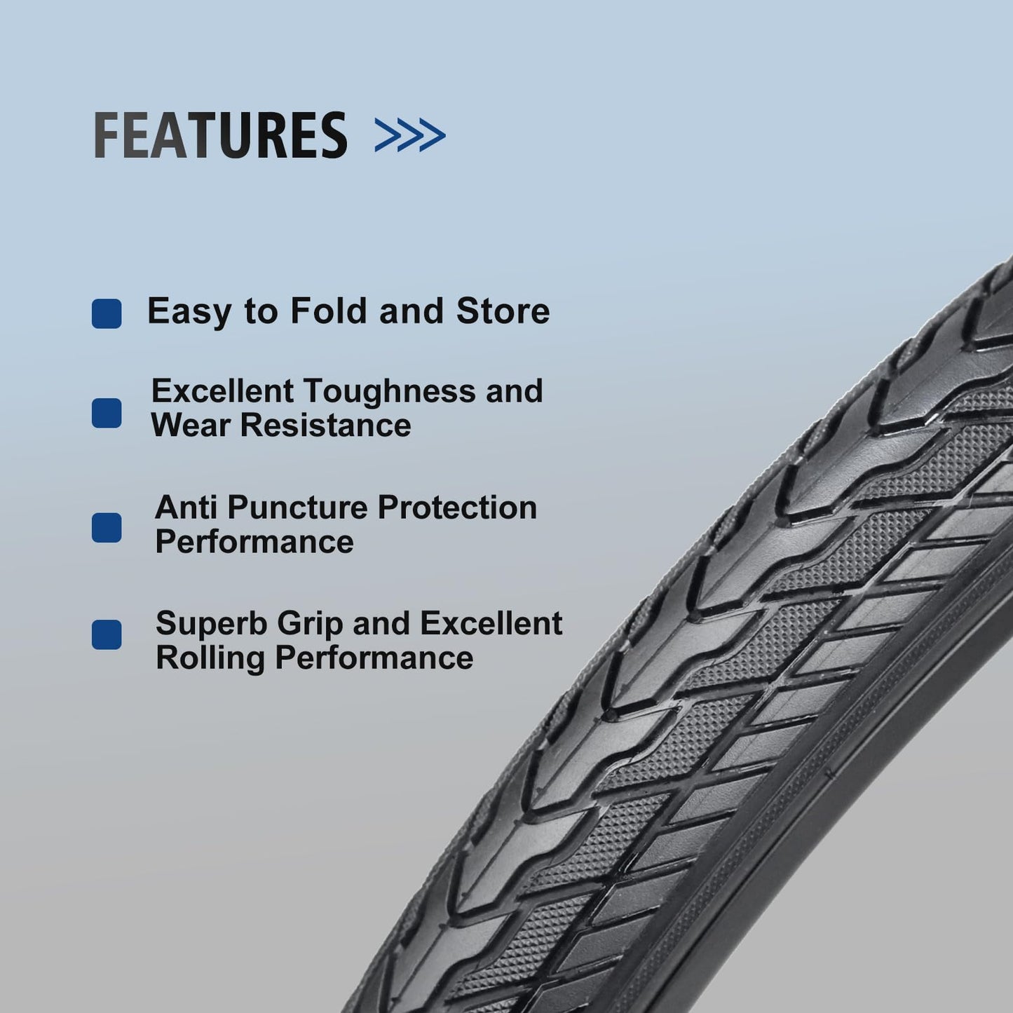 24 Inch Bike Tires Replacement Kits 2 Pack, HUIOK 24x1.75 Bicycle Tire Folding 24 Bike Tire Replacement with 2 Tubes and 2 Levers Suitable for Bicycle Tires 24x1.75 24x1.95 24x2.0