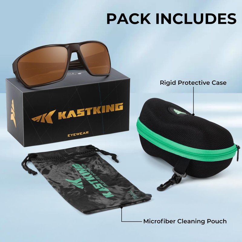 KastKing Merced Floating Polarized Sports Sunglasses, With PuriVex Protective Lens Coating, Lightweight TPX Frame, Men Women