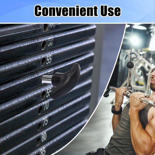 3pcs Weight Stack Pin, Gym Pins for Weight Stack,Weight Lifting Pins for Universal Home Commercial Gym Strength Training Equipment Machine Pin Insert Accessories(3/8" Diameter / 6" Locking Space)