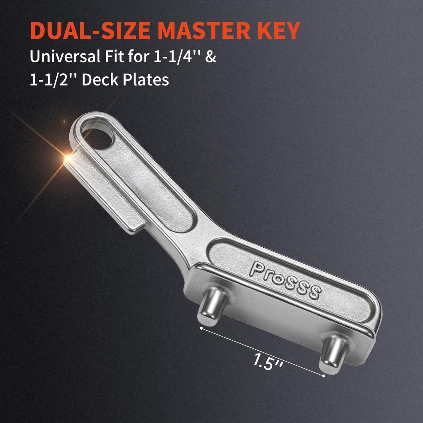 1PCS Marine Grade 316 Stainless Steel Deck Fill Key - Polished Boat Gas Cap Key Set, Corrosion-Resistant Replacement Tool for Sea Ray Yacht Accessories (Silver)