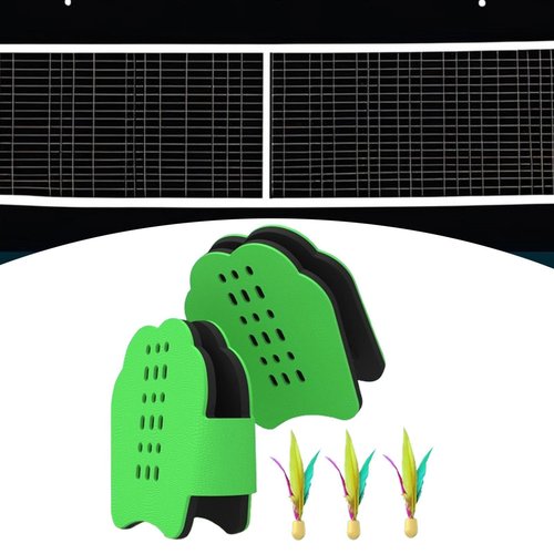 Kdjuope Badminton Hand Rackets Racquets Lightweight Breathable Practice Wearable Paddles Shuttlecock for Outdoor Game Holiday Lawn, Green