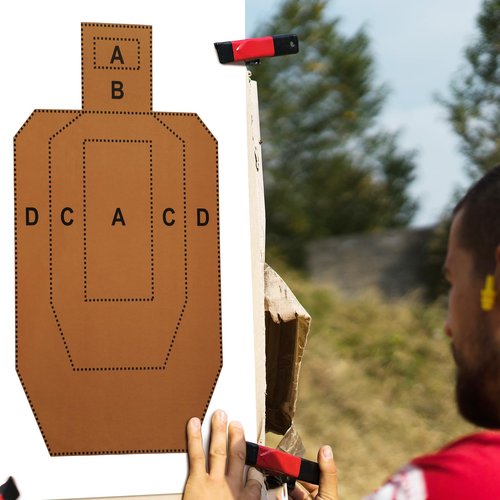 AmazingSpark 50 Pack Paper Shooting Targets 23" x 35" Silhouette Tactical Paper Target USPSA/IPSC Targets for Training Competition Torso for Shooting Range Practice Competitions Training