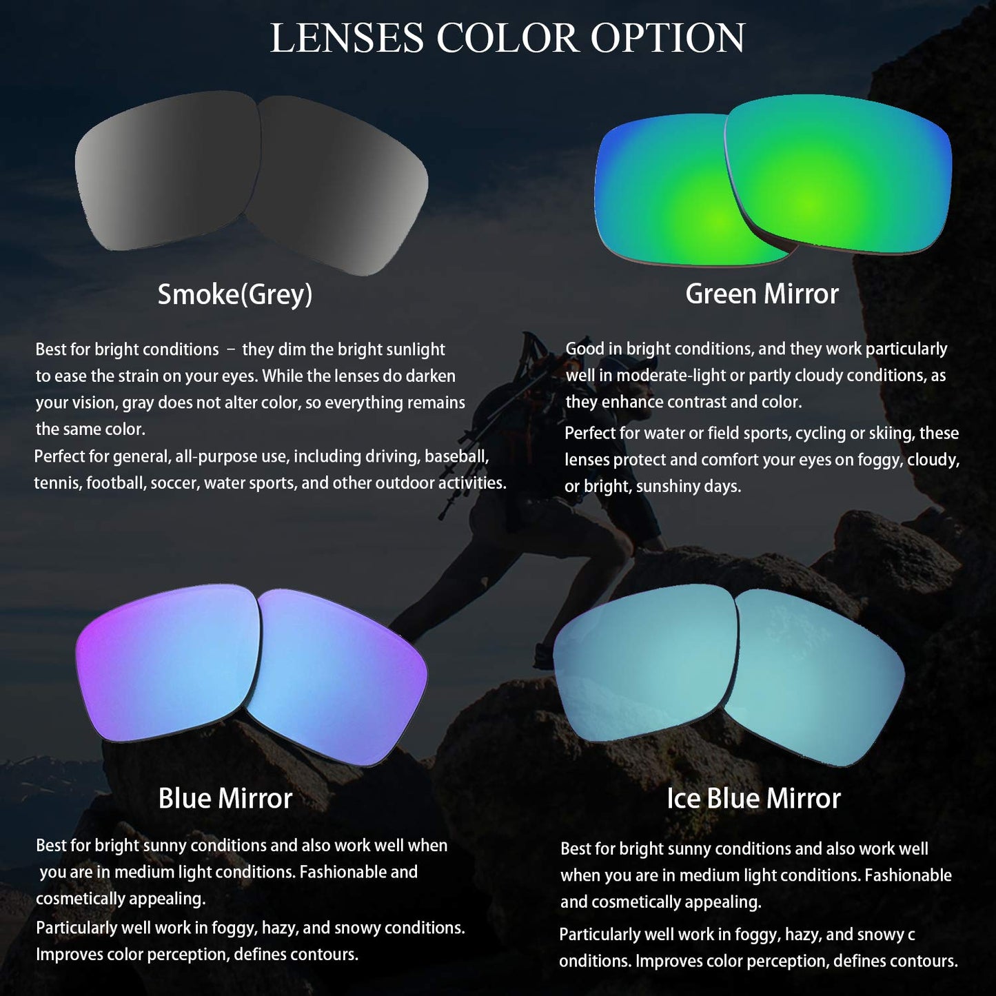 DEAFRAIN Polarized Sports Sunglasses for Men Women Driving Fishing Cycling Running Golf Glasses Wrap Around Goggles UV400 Protection