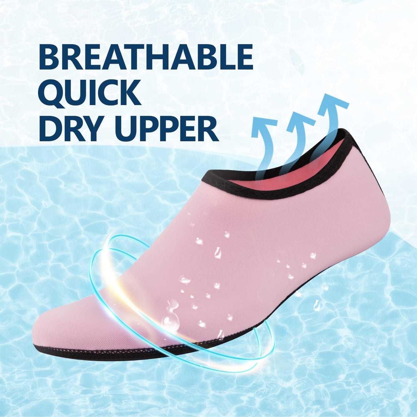 JACKSHIBO Water Shoes for Women Men Swim Shoes Water Socks for Cruise Essentials Swimming Aqua Beach Pool Yoga Surf
