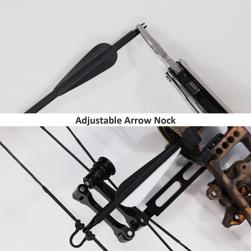 Luoyer 12Pcs Archery Hunting Arrows for Compound Bow Recurve Bow with Removable Tips Adjustable Nocks for Adults Hunting Targeting 30inch (Black Vanes)
