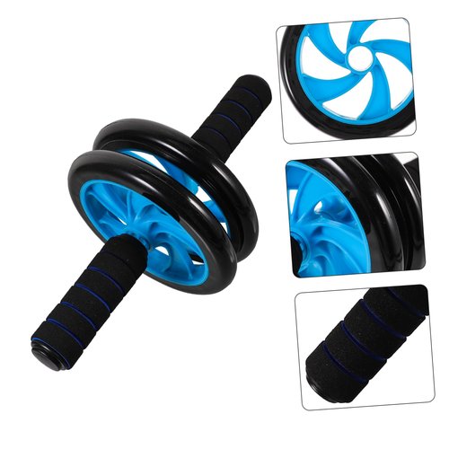 Abaodam Home Abdominal Exercise Roller Silent Two Wheel Equipment for Core Strength Training for Men Women Promotes Fat Burning