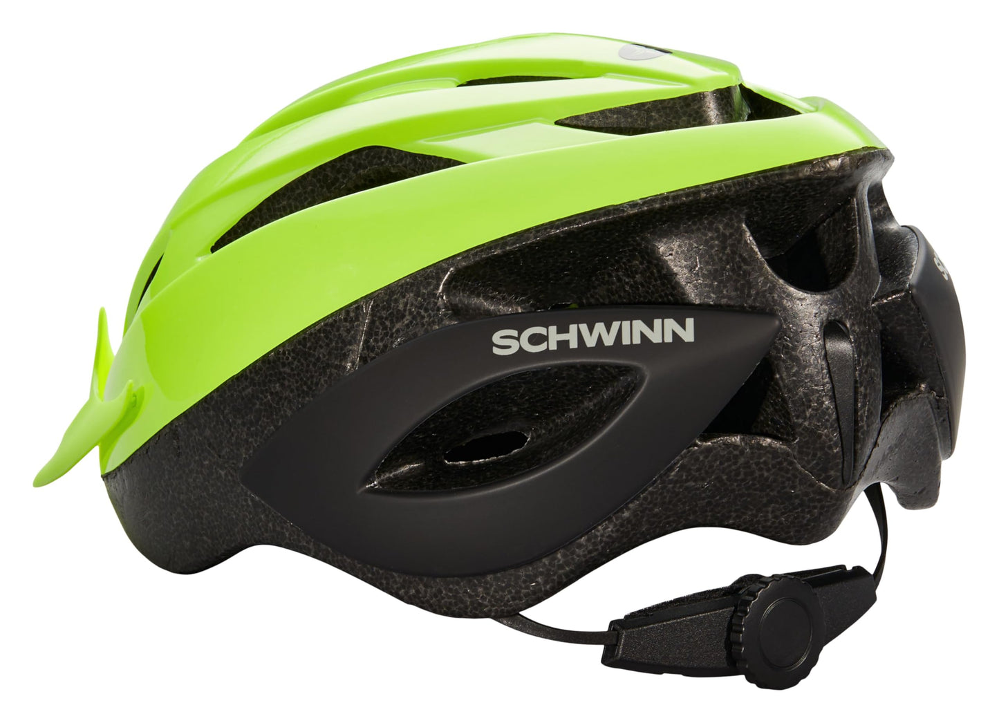Schwinn Thrasher Helmet for Adults, Yellow, Size 58-62 cm, for Riders Ages 14+, Lightweight Microshell, Adjustable Dial and Straps, Interior Padding, 20 Air Vents, Removable Visor, Adult Bike Helmet