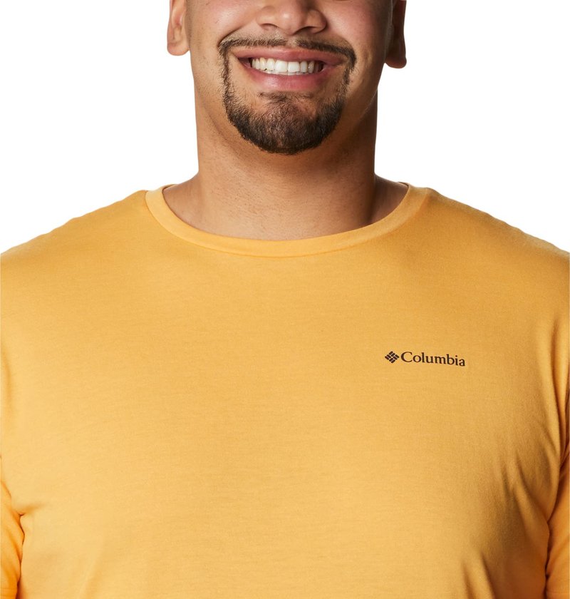 Columbia Men's Thistletown Hills Short Sleeve, Mango Heather, Small