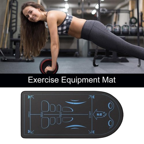 Exercise Equipment Mat For Roller Wheel, Non-Slip Workout Mat, Roller Wheel Exercise Mat, Non-Slip Exercise Mat Abdominal Knee Mat, 7mm Extra Thick Exercise Equipment Yoga Floor Mats
