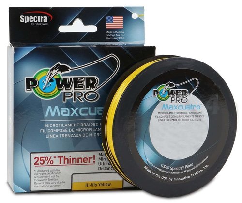 Power Pro Maxcuatro Spectra Braided Line 40lb 150yd Hi-Vis Yellow 40-150Y