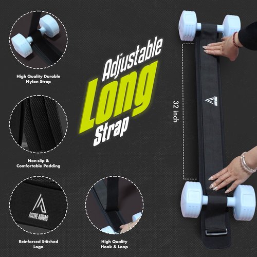 Adjustable Dumbbell Hip Thrust Belt for Weights - Hip Thrust Belt for Dumbbells with Slip-Resistant Padding - Booty Builder for Heavy Dumbbells, Kettlebells & Plates for Home & Gym