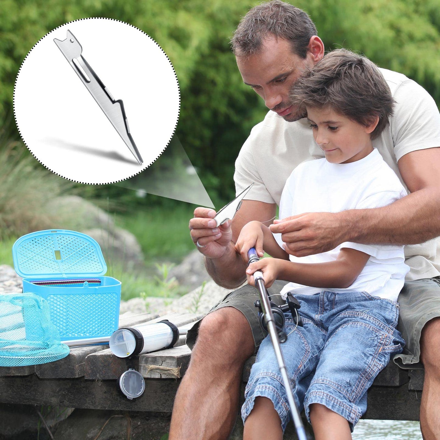 3 Pcs Fishing Line Knot Tyer Quick Tie Fishing Knot Tying Tool Fly Nail Knot Tool Fly Angler Accessories Fly Tying Equipment for Hooks Lures Lines Men, Silver