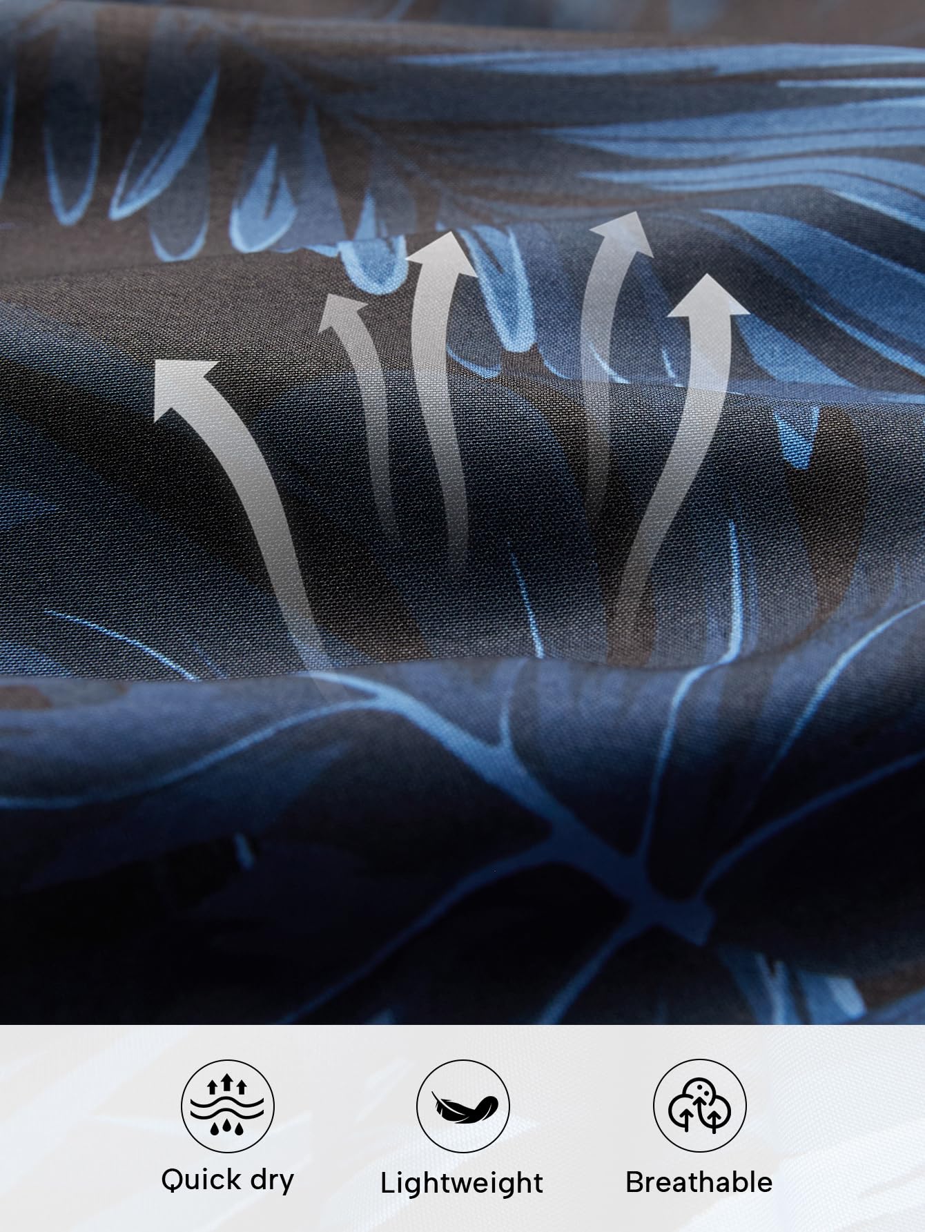 Hardaddy Men's Swim Trunks Quick Dry Bathing Suit Swimming Board Shorts Mesh Lining Hawaiian Beach Swimwear with Pockets Dark Blue L