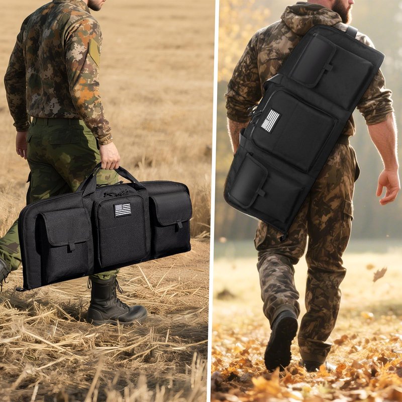 CVLIFE 32" Soft Rifle Case Rifle Bag Ar Pistol Case Gun Case Gun Bag, Short Small Ar Pistol Bag Shotgun Case Lightweight with Lockable Zipper for Outdoor Hunting Shooting, Black