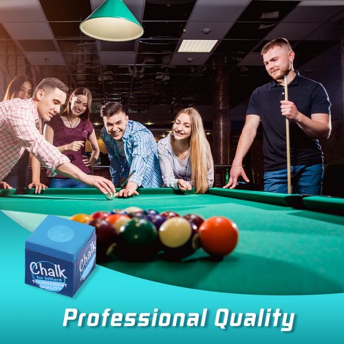 Rallyo Pool Chalk, 12-Pack of Billiard/Pool Cue Chalks, Pool Table Chalk for Games, Gifts, Home, Tournaments and Sports Hobbies
