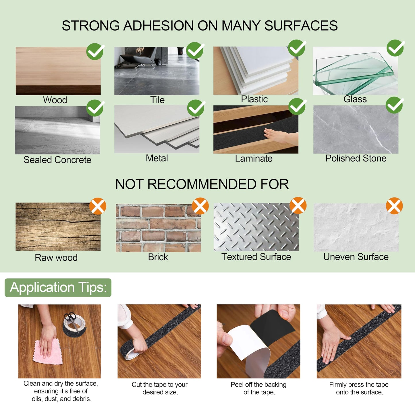 LLPT Grip Tape 3" x 36 Ft Ft Black Heavy Duty Anti Slip Tape for Stairs Waterproof Outdoor Indoor Non Slip Traction Strips for Stair Steps Boats Ramp Staircase Tread (ASB311)