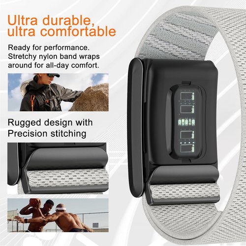 surundo Nylon Sport Band Compatible with Whoop Band 4.0 Strap Men Women, Breathable Nylon Adjustable Waterproof Replacement Wristbands Straps for Whoop Band 4.0