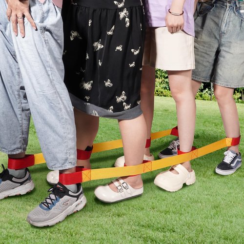 Yanacc Team Building Games for Adults, Outdoor Party Group Games, Cooperative Team Race for Teamwork, Field Day Games(for 4 Players, Pack of 2)