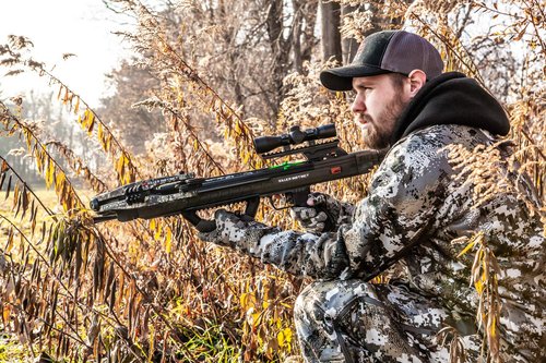 Killer Instinct BOSS 405 Camo Crossbow – 405 FPS Compact Hunting Package with Micro‑Lite Barrel, 4×32 IR Scope & Accessories