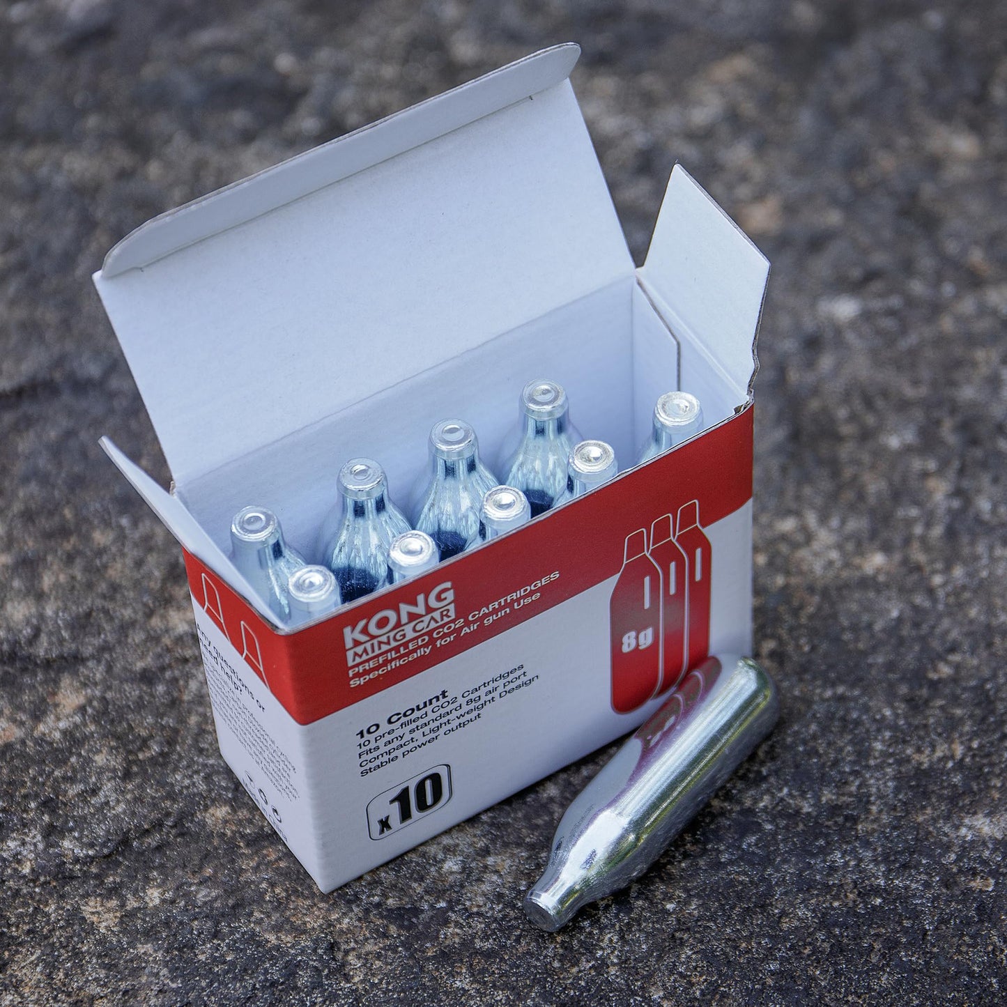 KONG MING CAR 8 Gram / 12 Gram CO2 Cartridges, Non-Threaded,High-Grade CO2 Cylinder CO2 Cartridges for Paintball Guns,Pellet Guns, BB Guns and Airsoft Guns